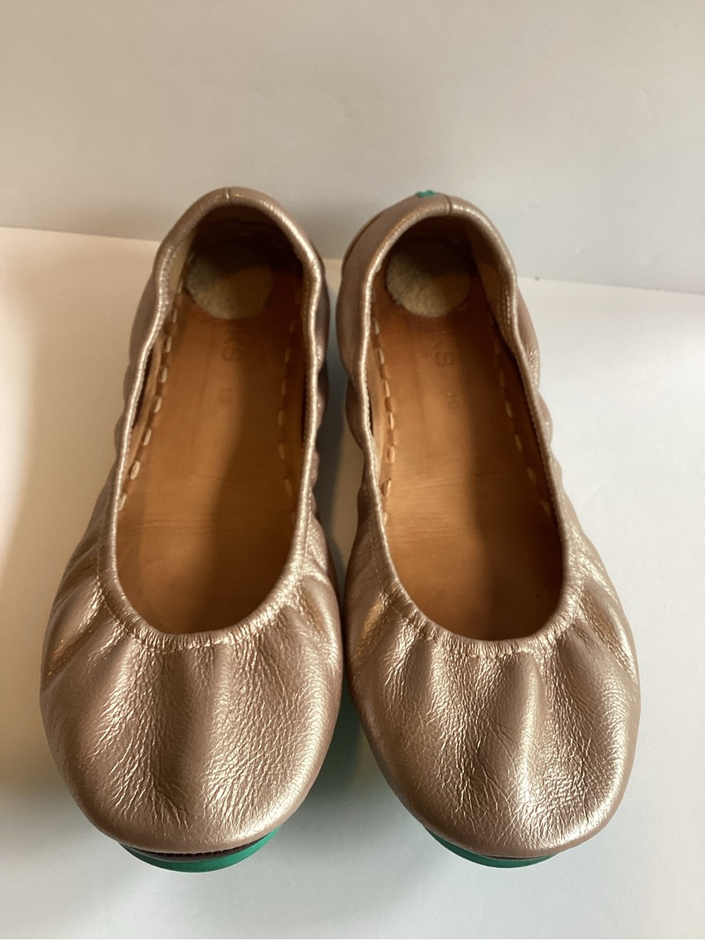 Tieks Rose Gold Glam Leather Ballet Flats Womens Size 10 - Picture 13 of 13